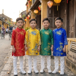 ÁO DÀI CÁCH TÂN RỒNG BAY