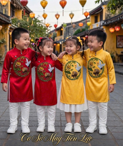 ÁO DÀI HỌA TIẾT SEN - HẠC