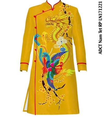 ÁO DÀI NAM HỌA TIẾT RỒNG
