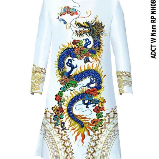 ÁO DÀI NAM HỌA TIẾT RỒNG