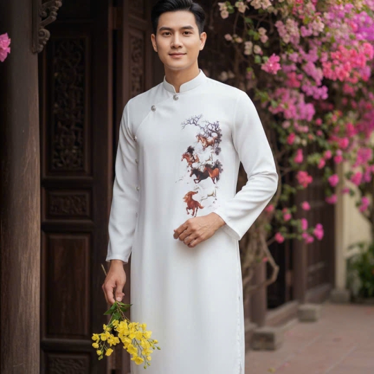 ÁO DÀI CÁCH TÂN NAM MÃ ĐÁO THÀNH CÔNG