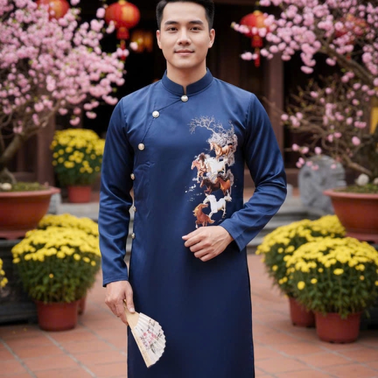 ÁO DÀI CÁCH TÂN NAM MÃ ĐÁO THÀNH CÔNG