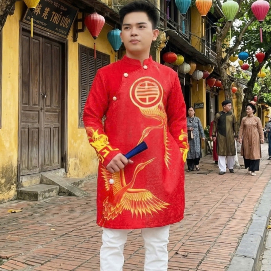 ÁO DÀI NAM VẢI GẤM