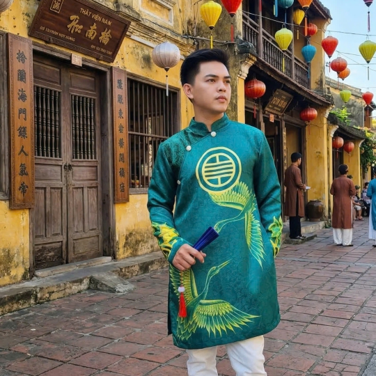 ÁO DÀI NAM VẢI GẤM