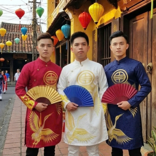 ÁO DÀI NAM VẢI GẤM