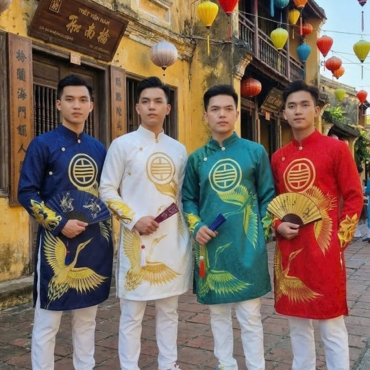 ÁO DÀI NAM VẢI GẤM