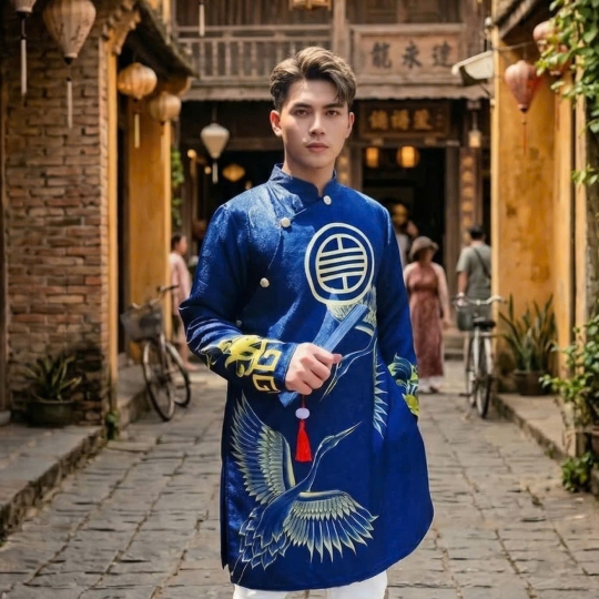 ÁO DÀI NAM VẢI GẤM