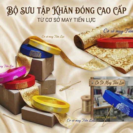 KHĂN ĐÓNG ĐỘI ĐẦU NAM HOA VĂN RỒNG