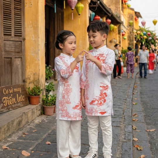 ÁO DÀI CÁCH TÂN RỒNG BAY