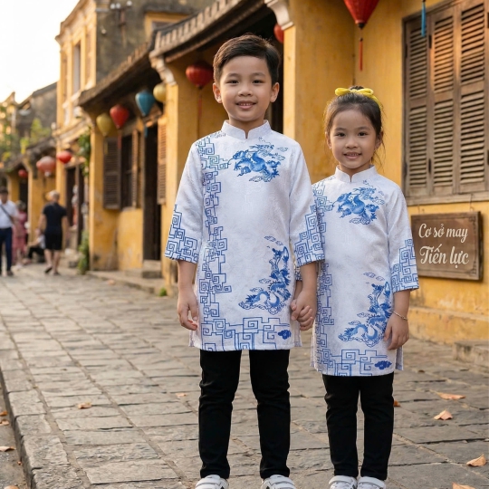 ÁO DÀI CÁCH TÂN RỒNG BAY